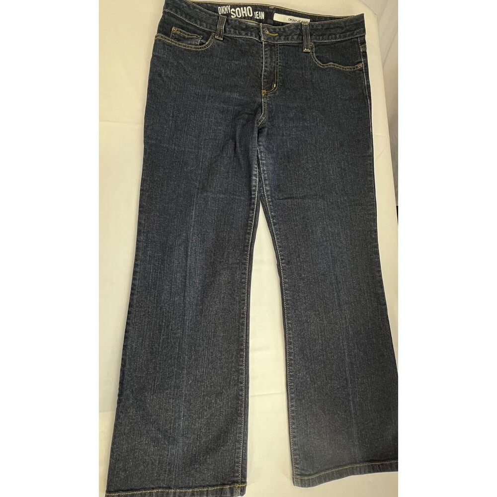 DKNY Womens Soho Dark Wash Blue Denim Jeans Size 16 S/C